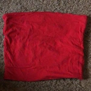 Red tube top